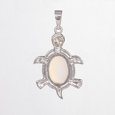 Natural Tortoise Gemstone Pendants G-D648-07-RS-1