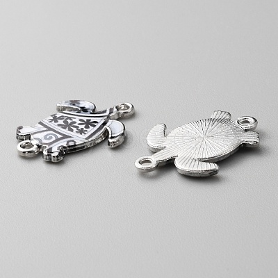 Zinc Alloy Enamel Connector Charms FIND-WH0136-19G-1
