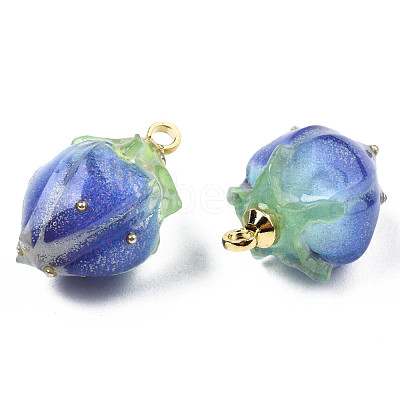 Handmade Flower Epoxy Resin Pendants KY-S163-103-1