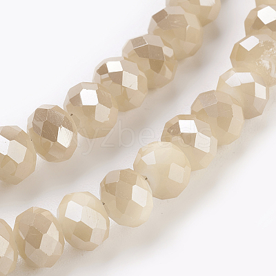 Electroplate Glass Beads Strands X-GLAA-K027-FR-B03-1