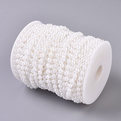 Handmade ABS Plastic Imitation Pearl Beaded Chains KY-WH0020-16-1