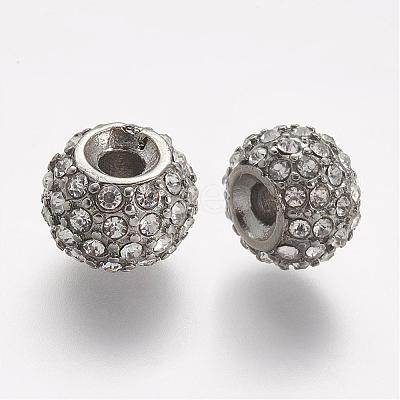 304 Stainless Steel Rhinestone Beads STAS-A032-050P-1