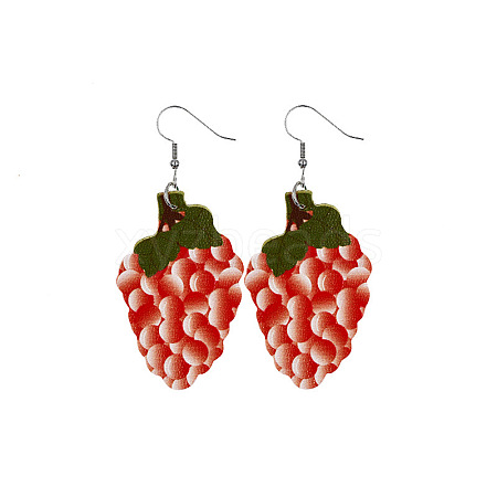 PU Leather Dangle Earrings PW-WGD51FB-11-1