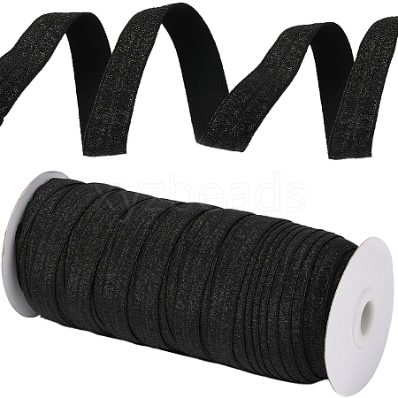 Gold and Silver Sparkle Elastic Side Nylon Ribbon NWIR-O010-01E-1