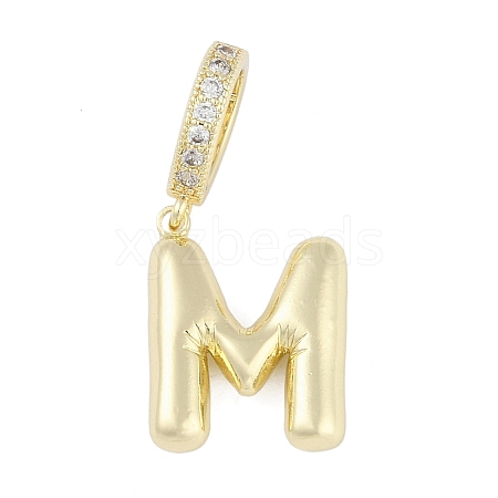 Brass Micro Pave Clear Cubic Zirconia Pendants KK-M289-01M-G-1