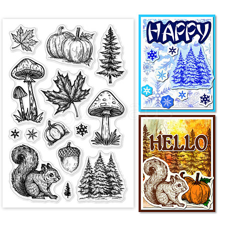 Custom Summer Theme PVC Plastic Clear Stamps DIY-WH0631-0352-1