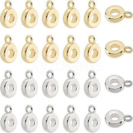 40Pcs 2 Colors Brass Tube Bails KK-FH0003-49-1