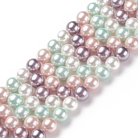 Shell Pearl Bead Strands BSHE-L017-10-1