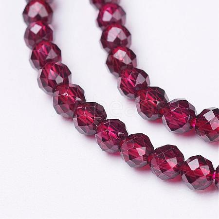 Natural Garnet Beads Strands G-D167-A-3mm-1