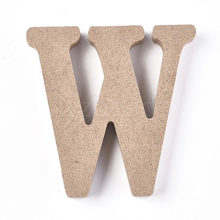 Letter Unfinished Wood Slices DIY-WH0162-62W-1