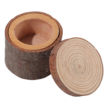 1Pc Wooden Ring Boxes with Lid DJEW-SP0001-10-1