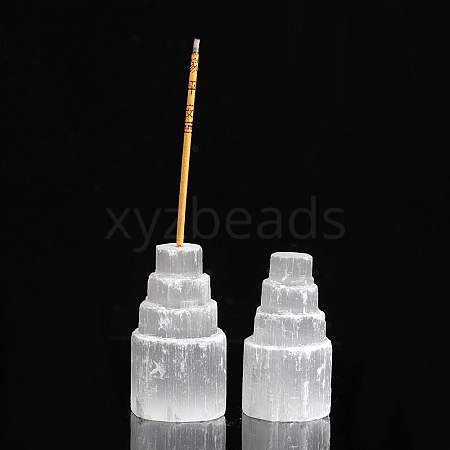 Natural Selenite Tower Incense Burners PW-WG92955-01-1