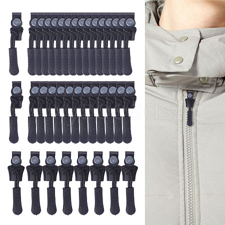 36 Sets 3 Styles Detachable Plastic & Metal Zipper Slider Puller FIND-CA0009-86-1