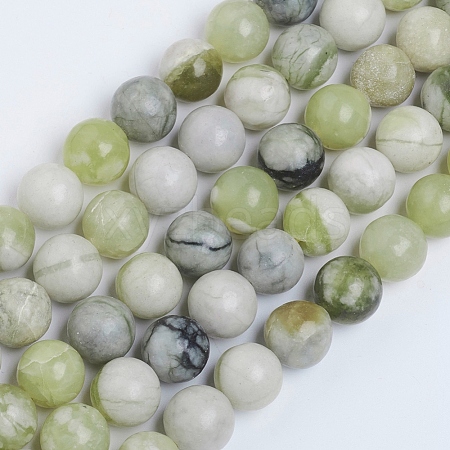 Natural Qinghua Jade Beads Strands G-G818-01-12mm-1