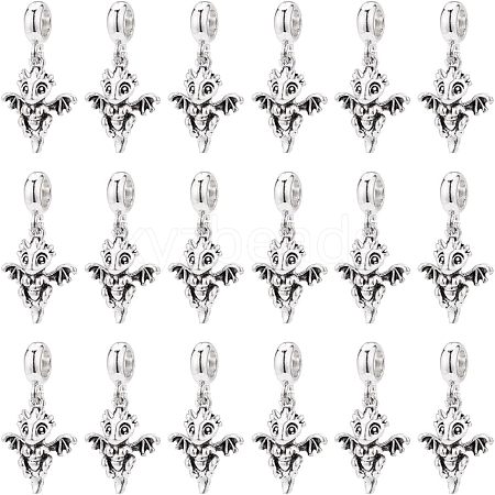 CHGCRAFT 36Pcs Tibetan Style Alloy European Dangle Charms FIND-CA0005-60-1