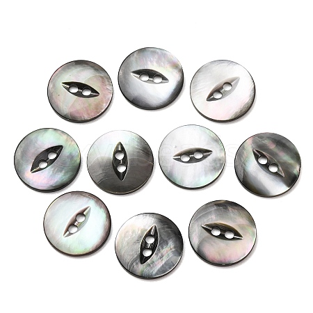 Cat Eye Style Natural Black Lip Shell Buttons SH-CBAA69B-01C-1