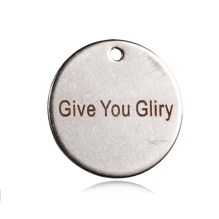 Non-Tarnish Spray Painted 201 Stainless Steel Pendants STAS-F090-06P-1