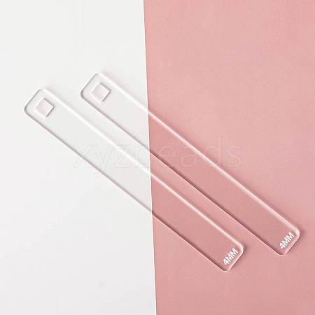 Transparent Acrylic Clay Thickness Ruler PW-WG44593-03-1