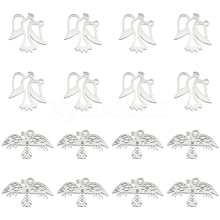 Unicraftale 16Pcs 2 Styles 304 Stainless Steel Pendants STAS-UN0050-33-1