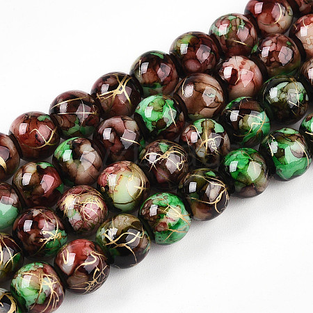Baking Paint Glass Beads X1-DGLA-N003-8mm-B07-1