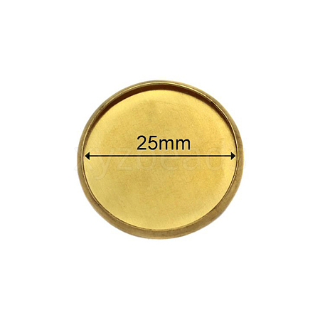 Brass Cabochon Settings KK-P001-88C-1