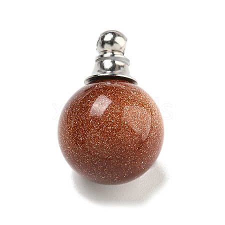 Synthetic Goldstone Perfume Bottle Pendants G-K338-22P-05-1