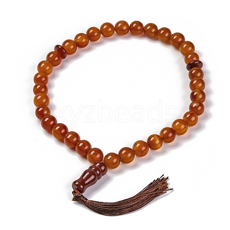 Natural Carnelian Beads Stretch Bracelets BJEW-A025-01E-1