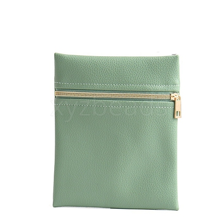 Rectangle PU Leather Jewelry Gift Zipper Bags PW-WGB98FA-19-1