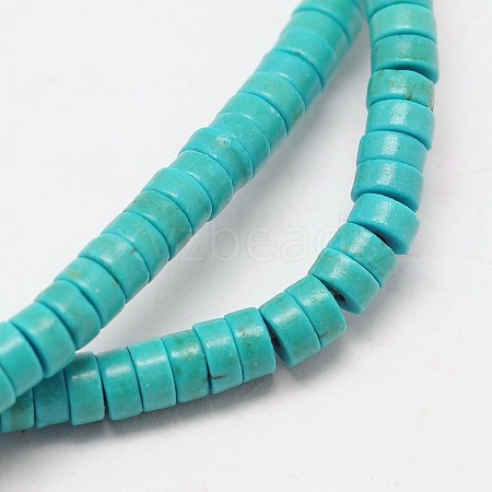 Dyed Synthetic Turquoise Beads Strands G-P083-8mm-83K-1