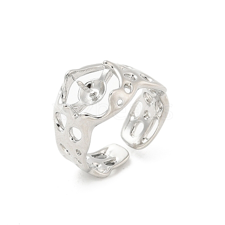 Brass Open Cuff Ring Settings LS-KK-G518-08P-01-1