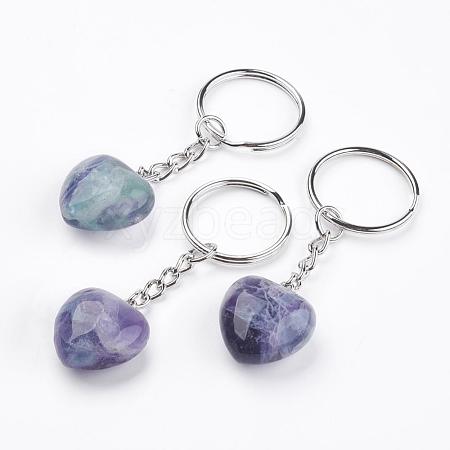 Natural Fluorite Keychain KEYC-F019-02K-1