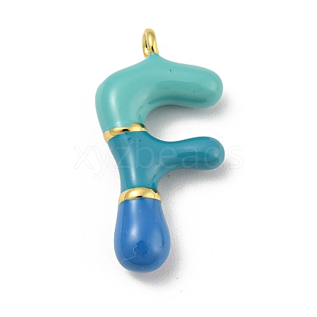 Brass Enamel Pendants KK-E093-03G-F-1