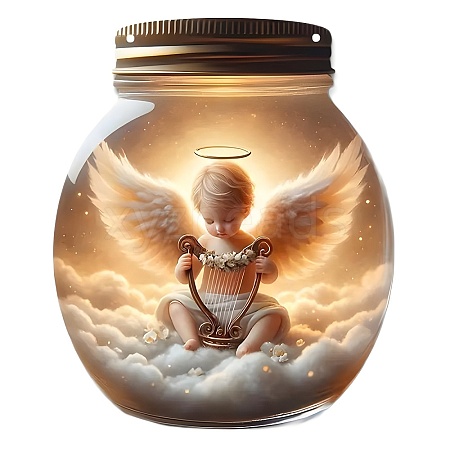 Acrylic Angel Baby Mason Jar Pendant Decoration PW-WG29E4A-01-1