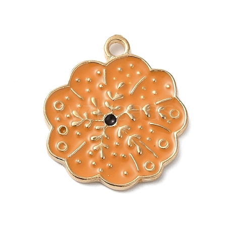 Thanksgiving Day Golden Tone Alloy Enamel Pendants ENAM-M002-02B-G-1