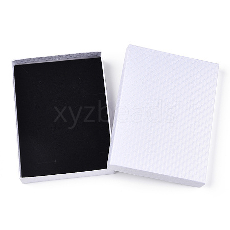 Rhombus Textured Cardboard Jewelry Boxes LS-CBOX-T006-01F-1