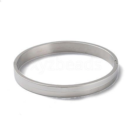 Non-Tarnish 304 Stainless Steel Plain Bangle BJEW-F464-11P-1