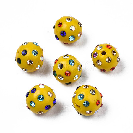 Polymer Clay Rhinestone Beads RB-T017-31F-A-1