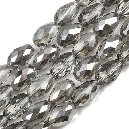 Electroplate Glass Beads Strands X-EGLA-D015-15x10mm-34-1