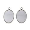 Tarnish Resistant 304 Stainless Steel Pendant Cabochon Settings STAS-G075-21P-01-1