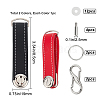 Gorgecraft 2 Sets 2 Colors PU Leather Keychain KEYC-GF0001-06B-2