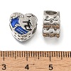 Rack Plating Alloy Enamel European Beads X-PALLOY-A009-24P-2