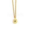 Golden Titanium Steel Pendant Necklace PW-WG7F300-01-1