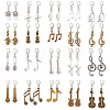 Music Theme Alloy Pendant Decoration HJEW-AB00411-1