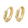 Ring Sparkling Cubic Zirconia Huggie Hoop Earrings for Girl Women EJEW-H126-05G-2