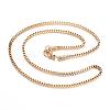 304 Stainless Steel Box Chain Necklaces STAS-O053-27G-1