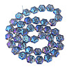 Electroplate Transparent Glass Beads Strands EGLA-N008-018-3