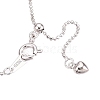 Rhodium Plated 925 Sterling Silver Ball Link Chain Necklaces NJEW-N054-16P-2