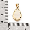 Brass Micro Pave Black Cubic Zirconia Pendants CU-CBAF50C-09G-3