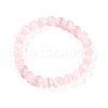 Dyed Natural Selenite Round Beaded Stretch Bracelets for Women G-U005-02L-4