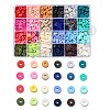 24 Colors Handmade Polymer Clay Beads CLAY-X0011-03C-1